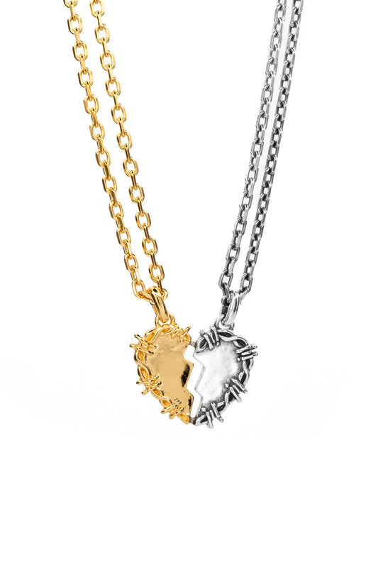 Breakable Heart Necklace | Gold + Silver