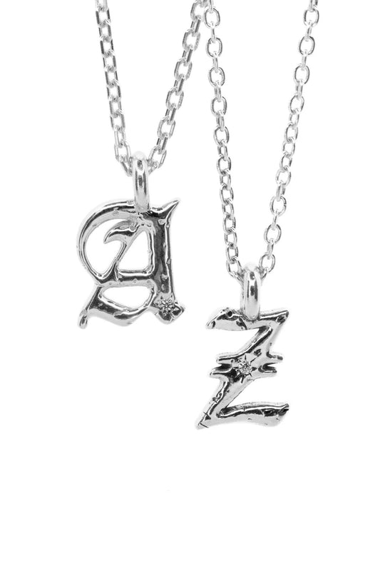 Alphabet Icon Necklace - Twin Kit | Silver