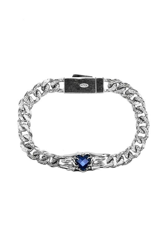Flaming Heart Bracelet - Blue Sapphire