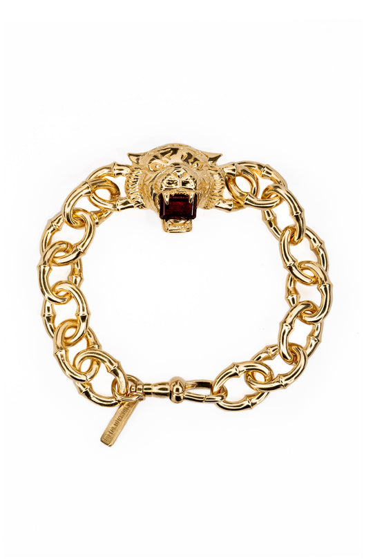 Love Kills Bracelet - Garnet | Gold