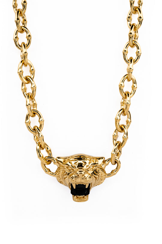 Love Kills Necklace - Black Zircon | Gold
