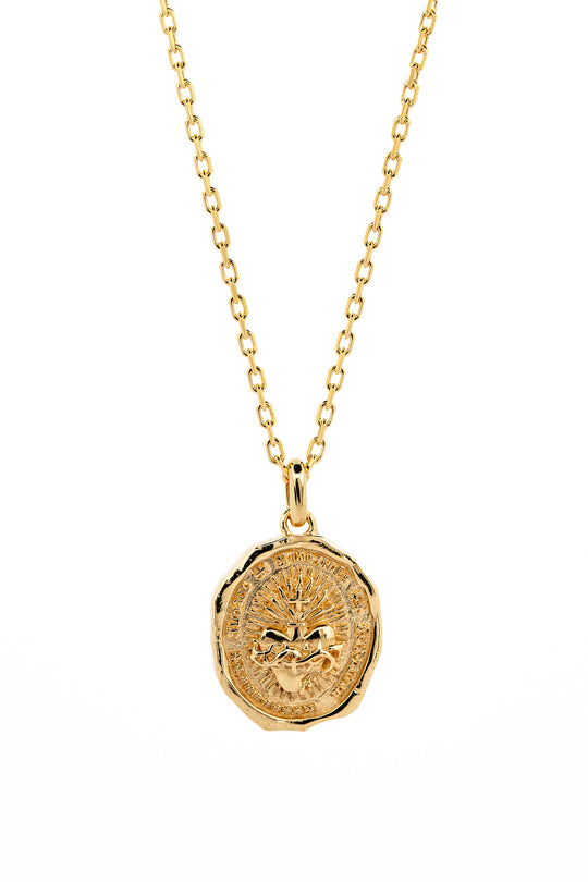 Sacred Heart Necklace I Gold