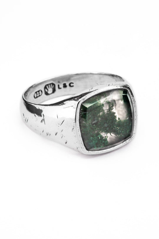 Creed Ring - Moss Agate