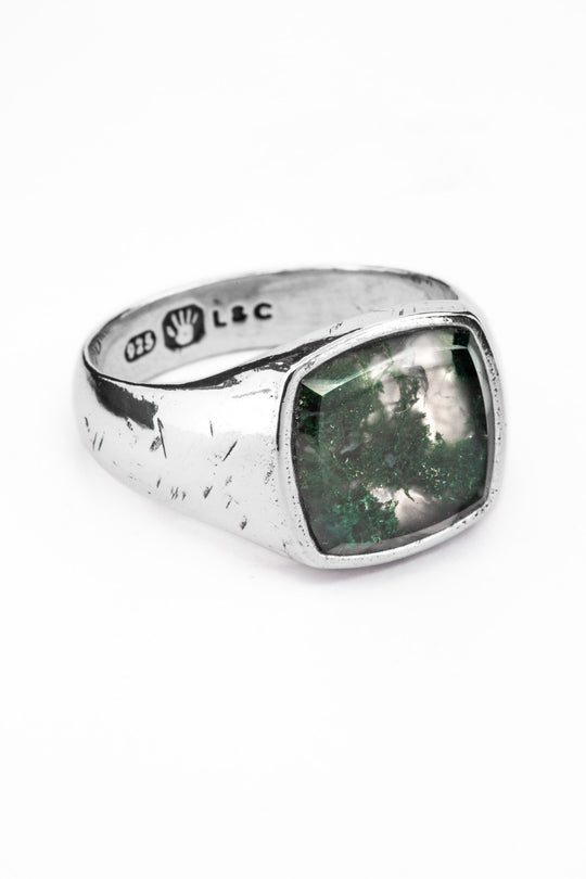 Creed Ring - Moss Agate