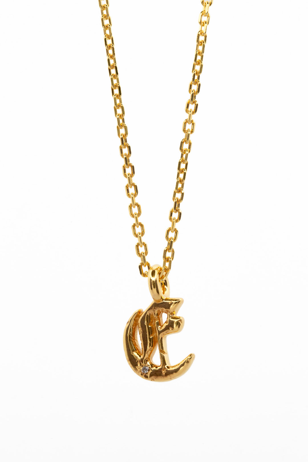 Alphabet Icon Necklace Gold