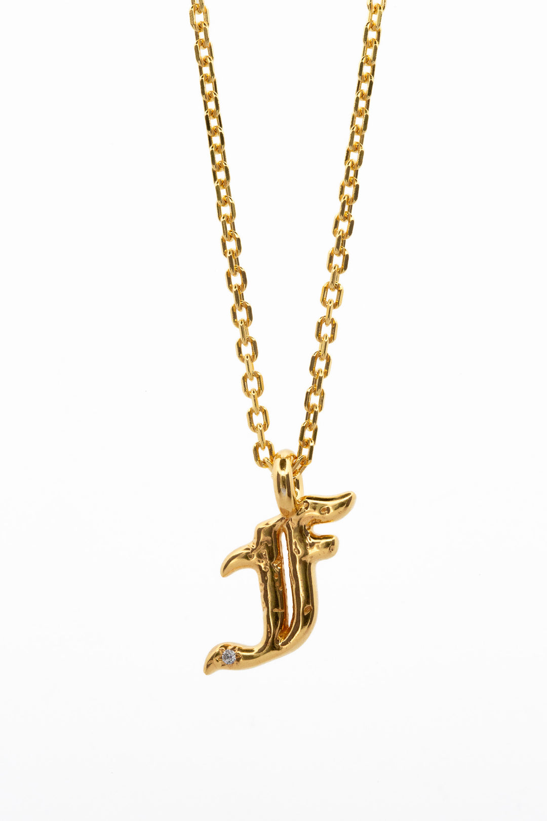 Alphabet Icon Necklace Gold