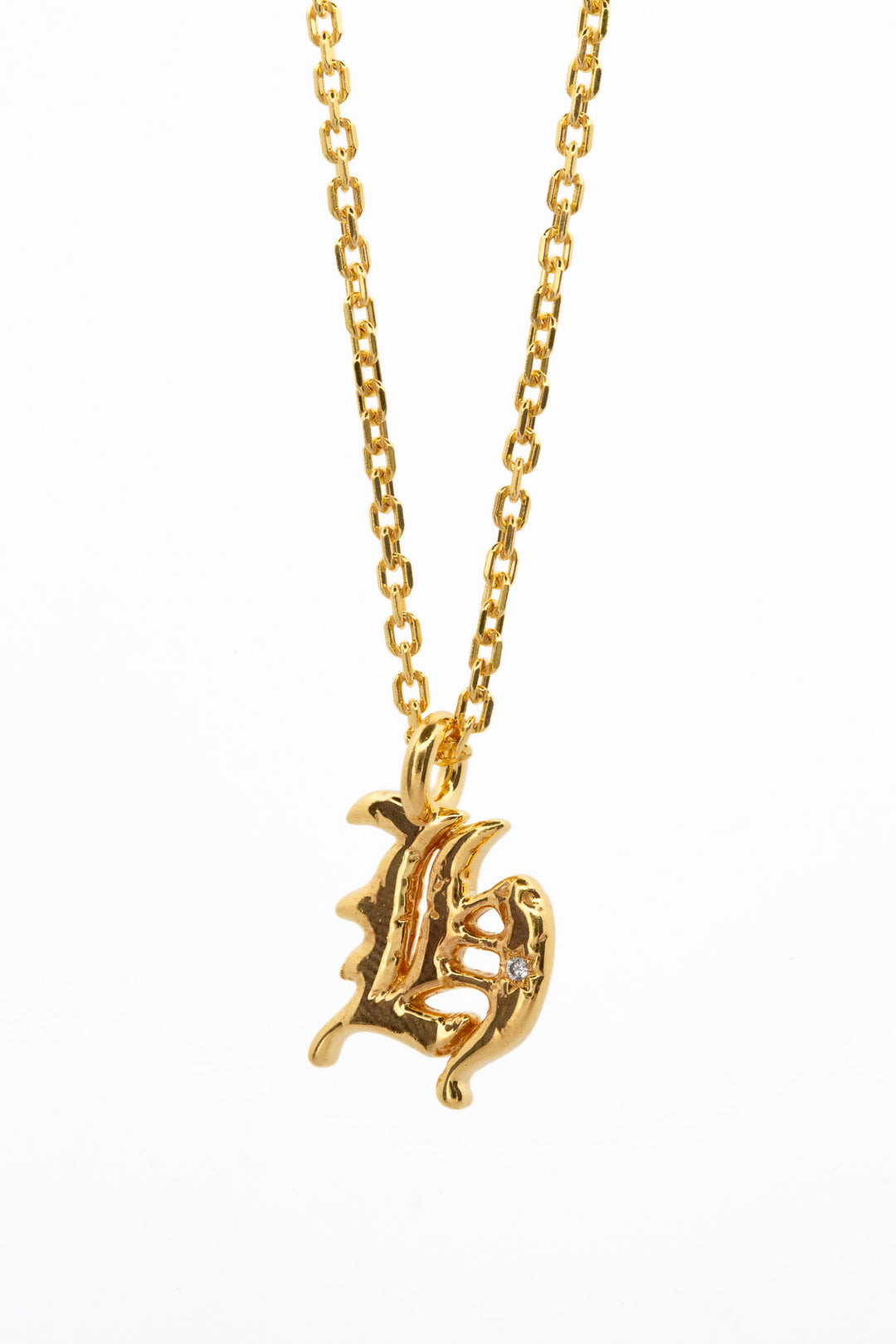 Alphabet Icon Necklace Gold