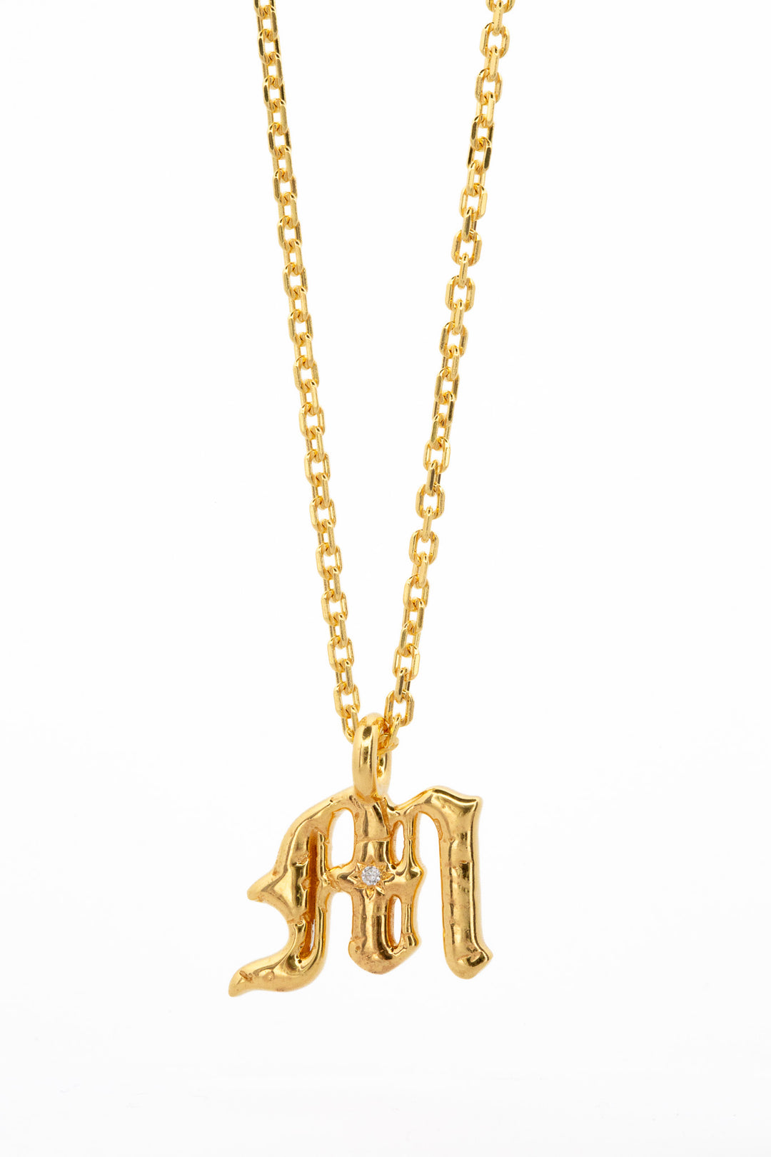 Alphabet Icon Necklace Gold