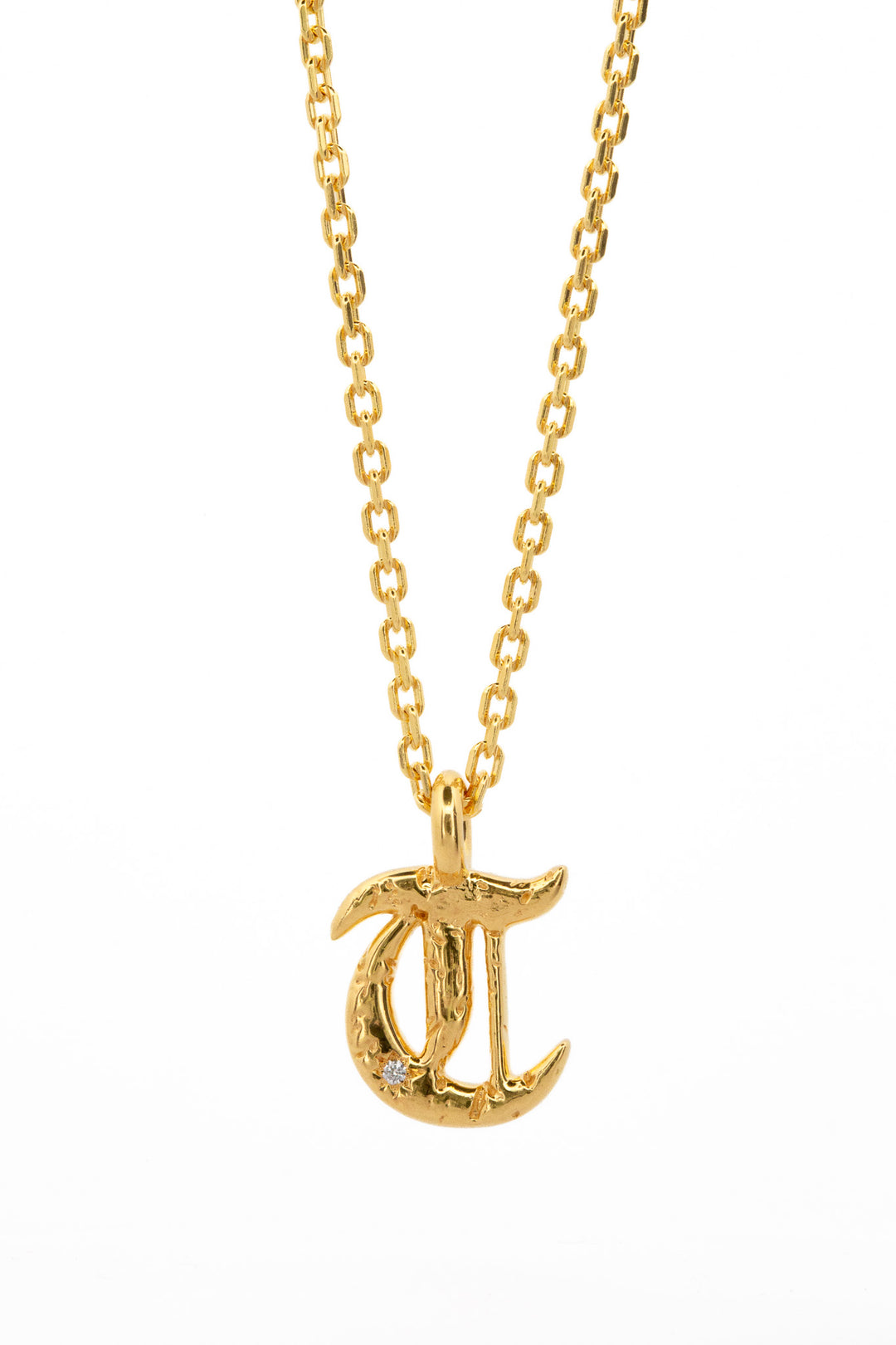 Alphabet Icon Necklace Gold