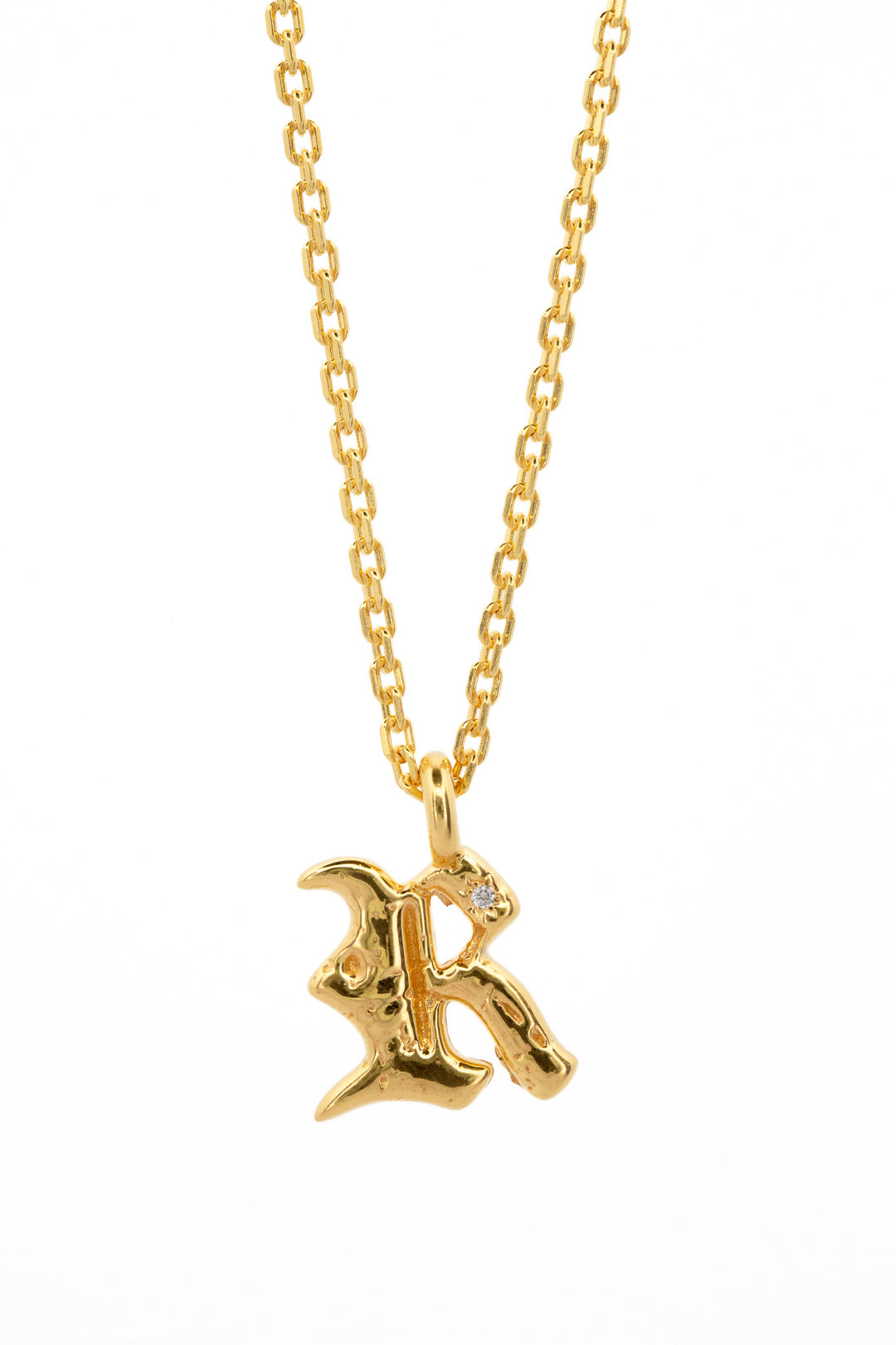 Alphabet Icon Necklace Gold