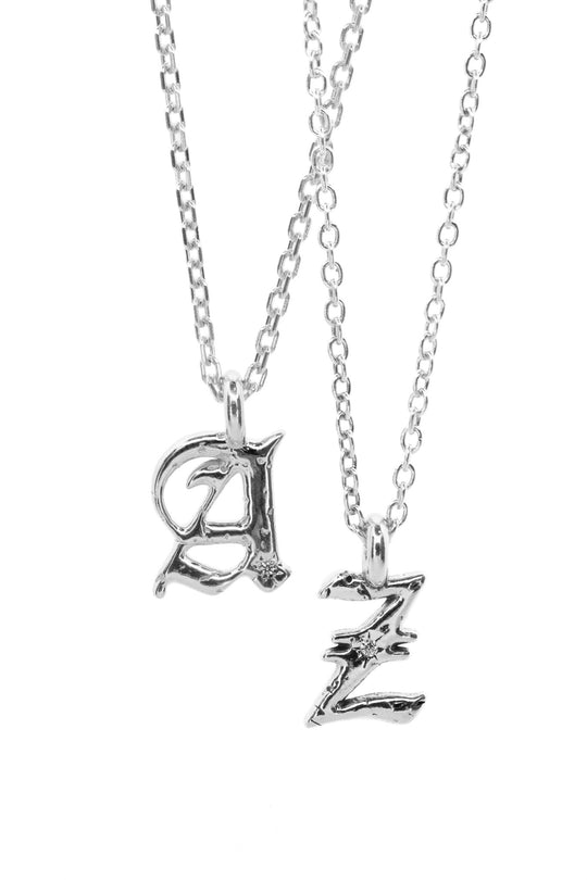 Alphabet Icon Necklace - Twin Kit | Silver