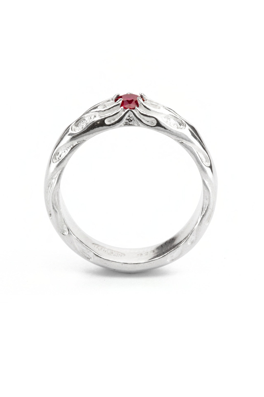 Lil' Flaming Heart Ring Garnet