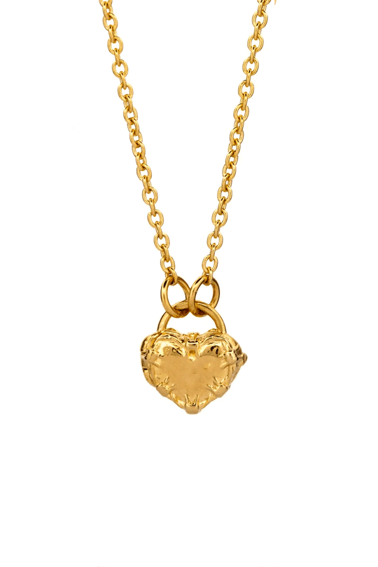 Lil' Barbwire Heart Locket | Gold