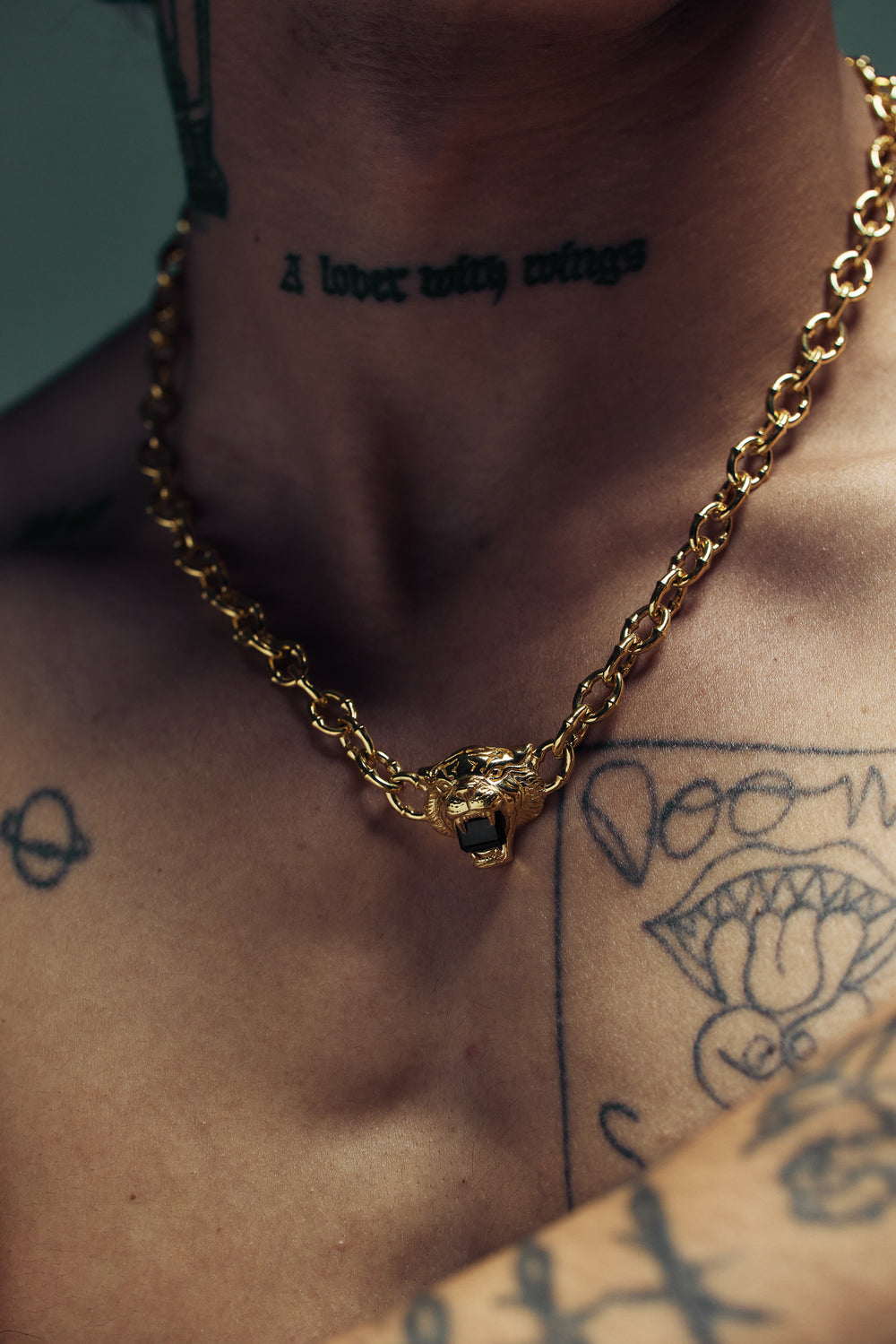 Love Kills Necklace - Black Zircon | Gold