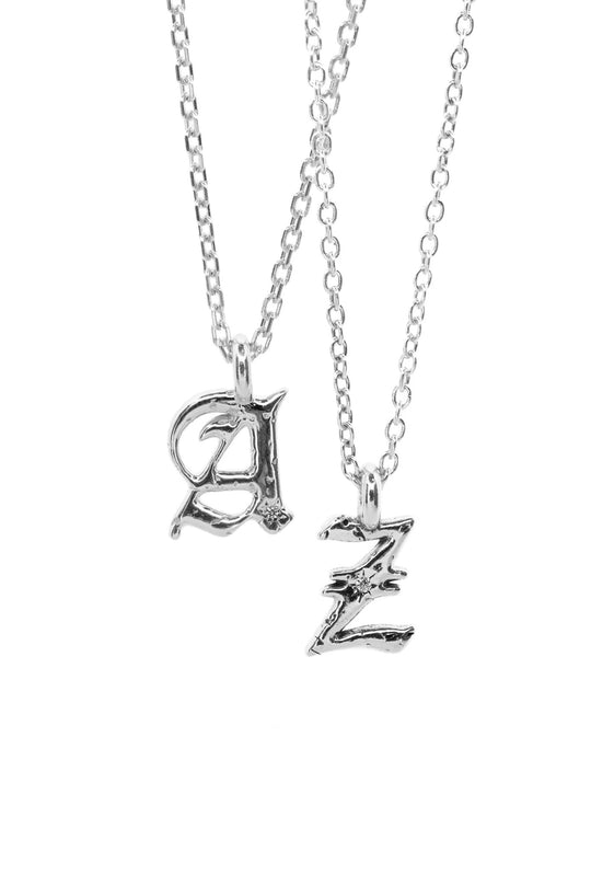 Alphabet Icon Necklace - Twin Kit | Silver