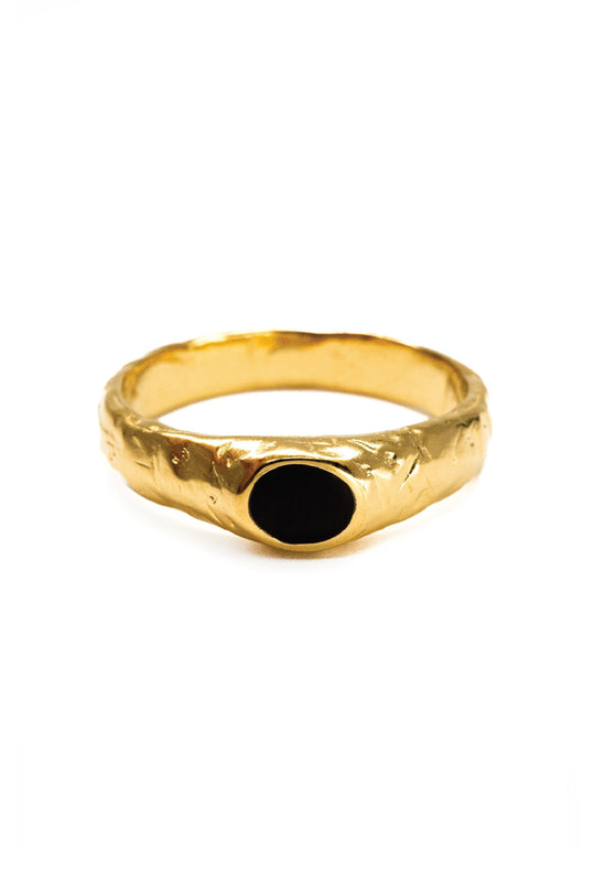 Pluto II Ring  - Onyx | Gold