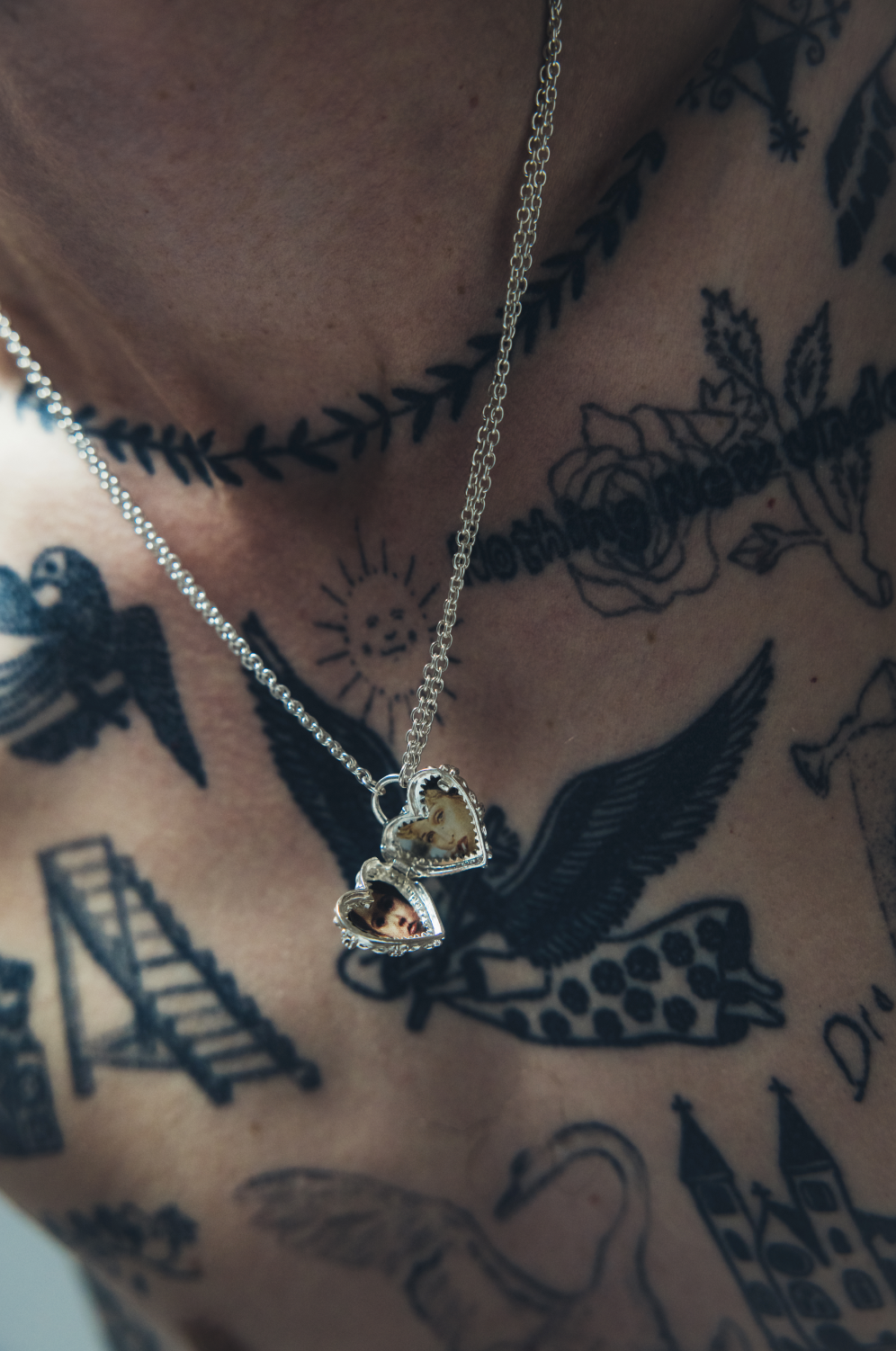 Barbwire Heart Locket