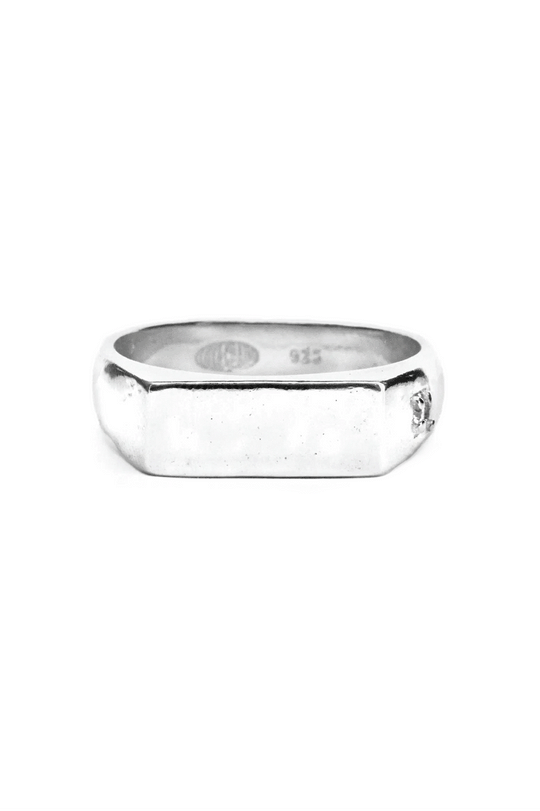Year Signet - White Sapphire