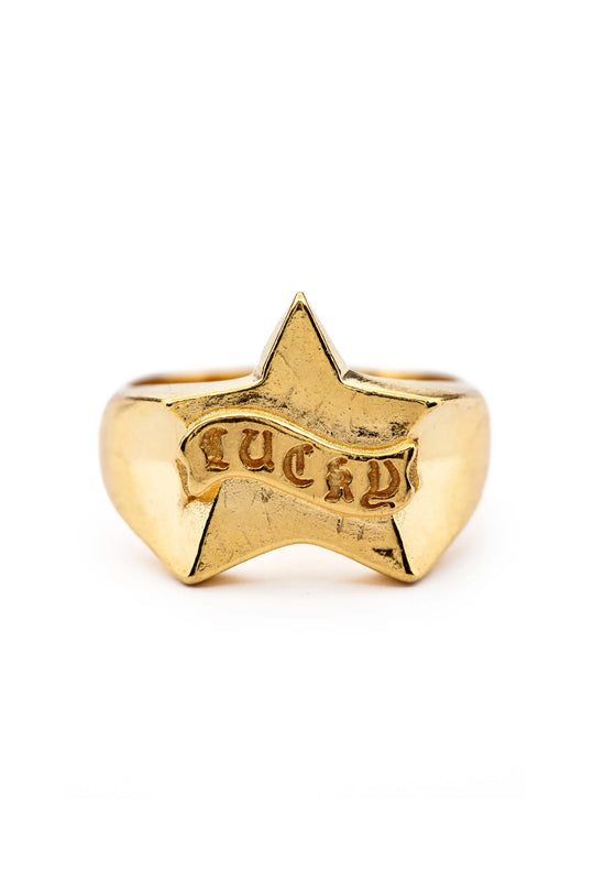 Lucky Star Signet | Gold