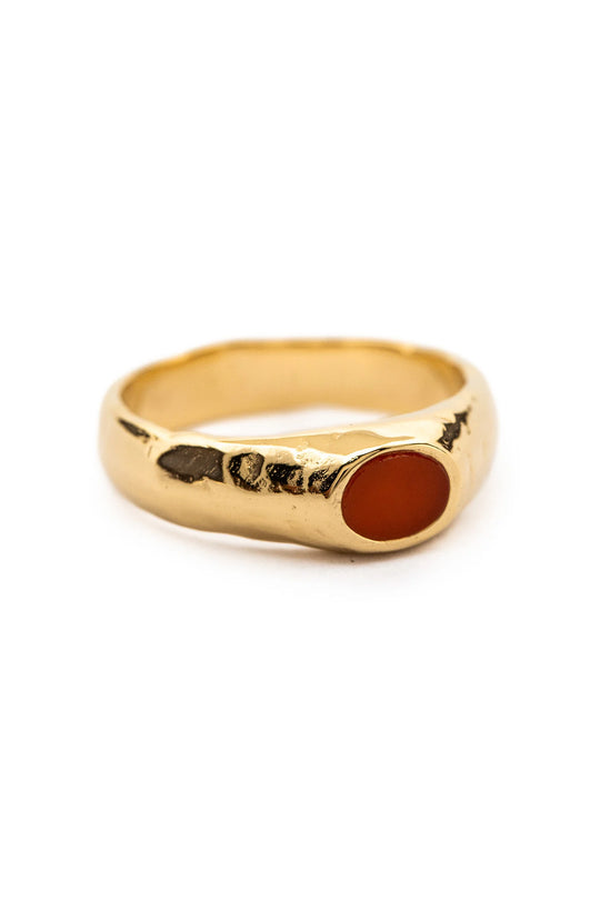 Pluto II Ring - Carnelian | Gold