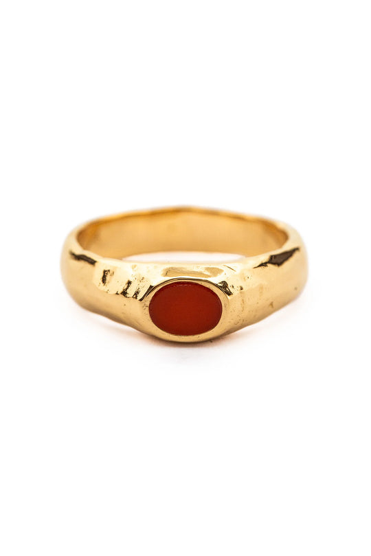 Pluto II Ring - Carnelian | Gold