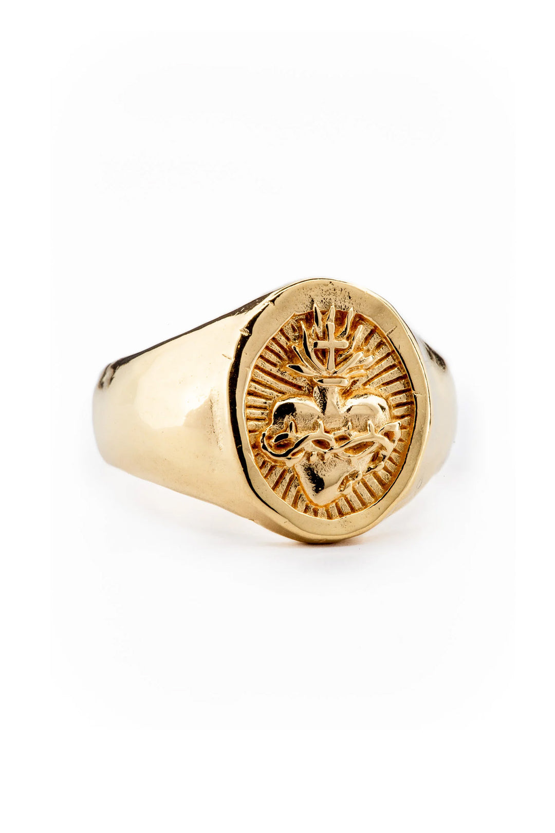 Sacred Heart Signet I Gold