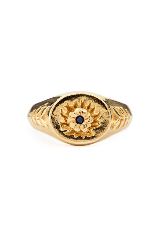 Violets Are Blue Signet I Gold